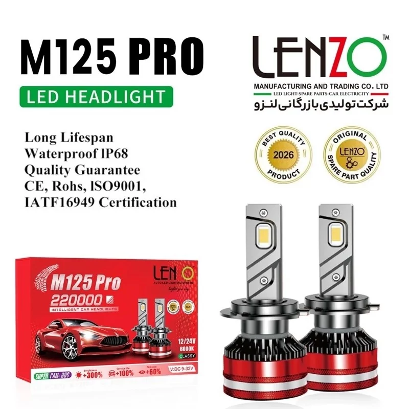 هدلایت M125 Pro لنزو Lenzo ۶۰۰۰k یخی
