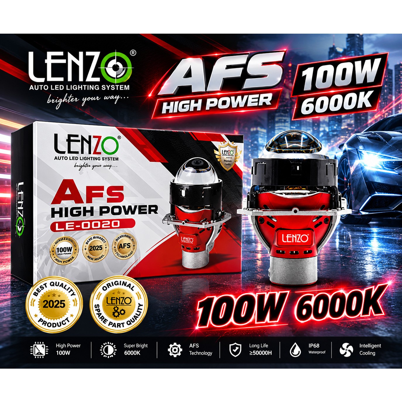 لنز AFS LENZO با گارانتی دو ساله